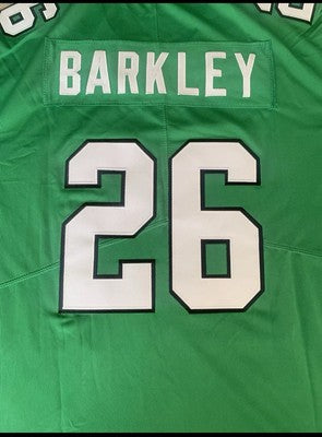 NWT Nike Philadelphia Eagles Saquon Barkley Kelly Green Jersey Size Sm