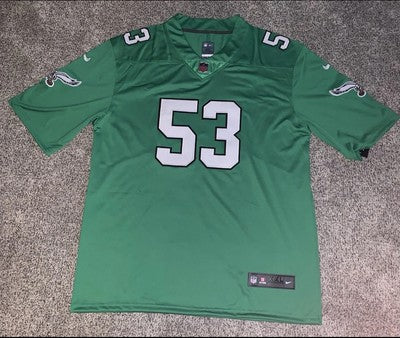 NWT Men’s XXXL Nike Zack Baun Kelly Green Philadelphia Eagles Throwback Jersey