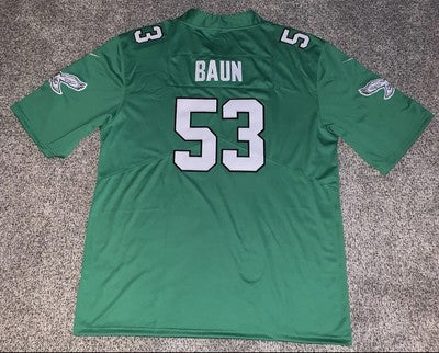 NWT Men’s XLarge Nike Zack Baun Kelly Green Philadelphia Eagles Throwback Jersey