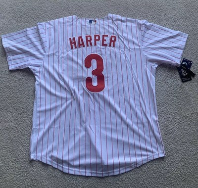 NWT Men’s Nike Bryce Harper Phillies Home Pinstripe Jersey 3XL
