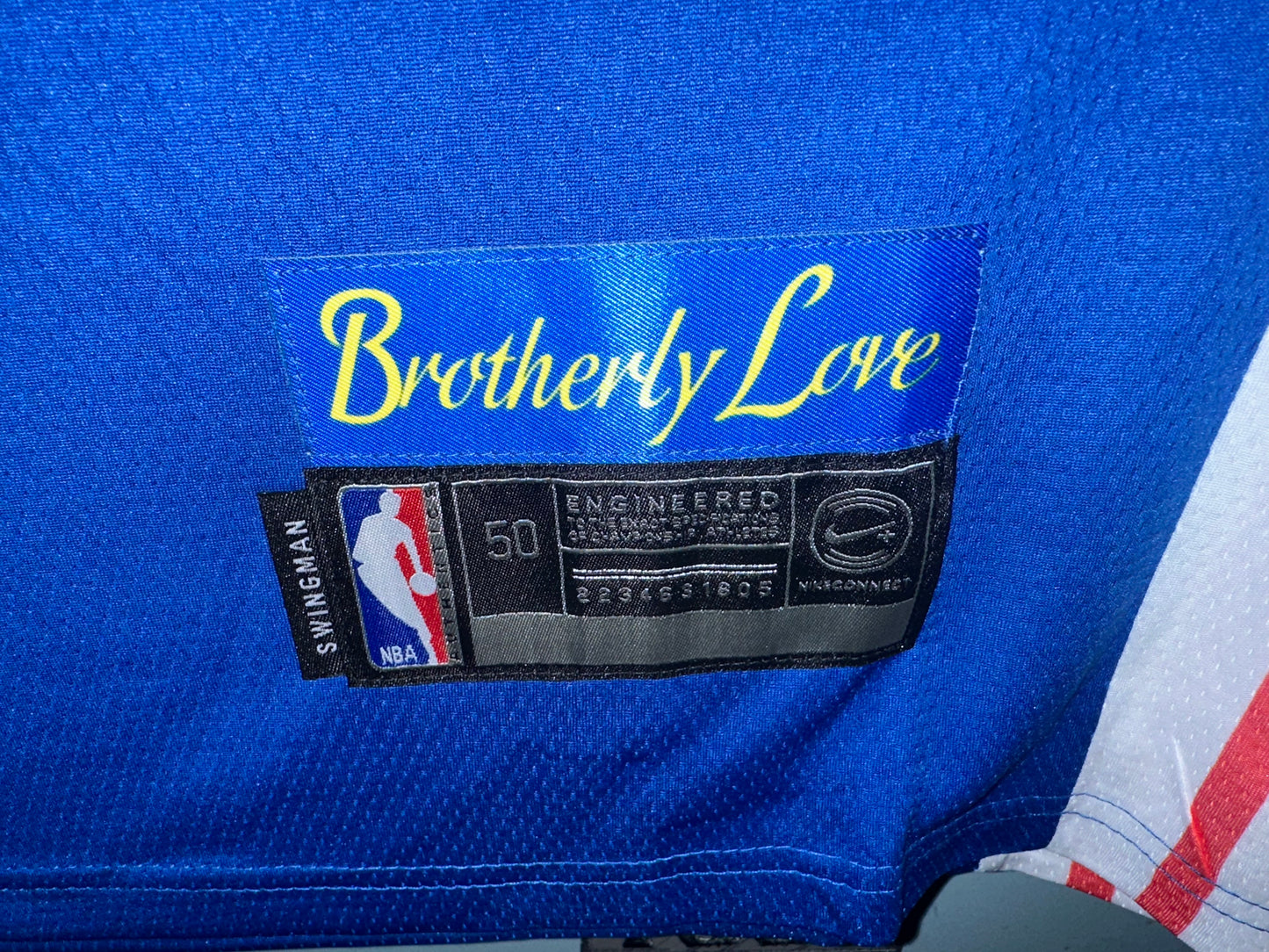 NWT Philadelphia 76ers Joel Embiid Swingman Jersey Statement Edition Blue Large