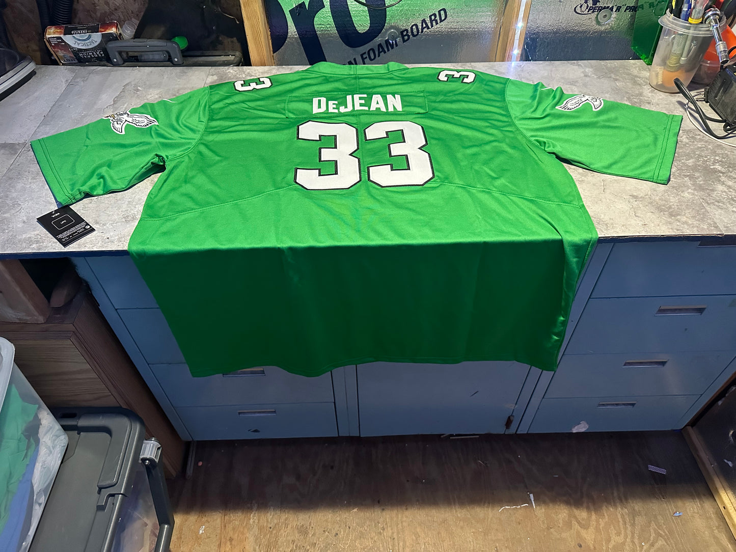 NWT 5XL Cooper DeJean Philadelphia Eagles Kelly Green Jersey Size XXXXXL