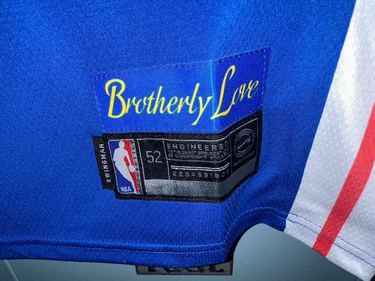 NWT Philadelphia 76ers Joel Embiid Swingman Jersey Statement Edition Blue XXL