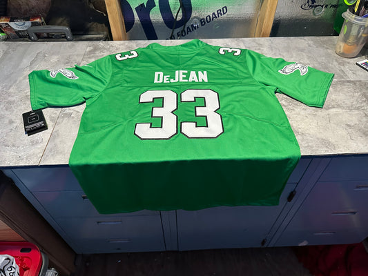 NWT Men’s Nike Cooper DeJean Kelly Green Jersey Small Eagles Throwback