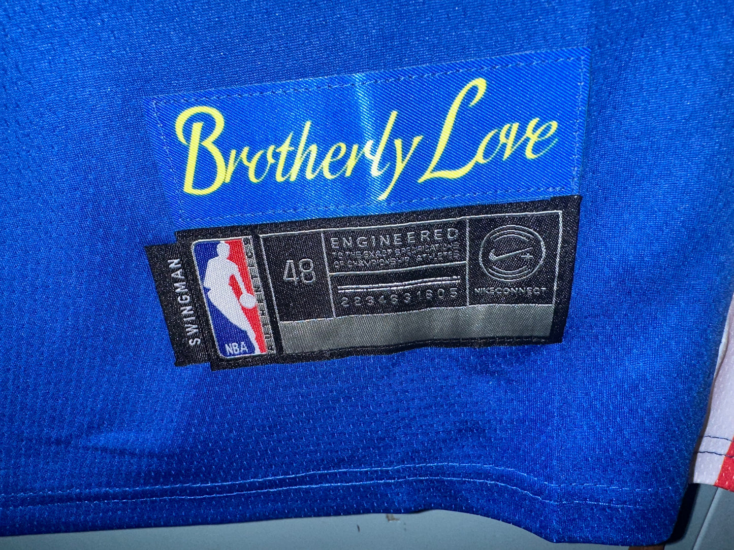 NWT Philadelphia 76ers Joel Embiid Swingman Jersey Statement Edition Blue Medium