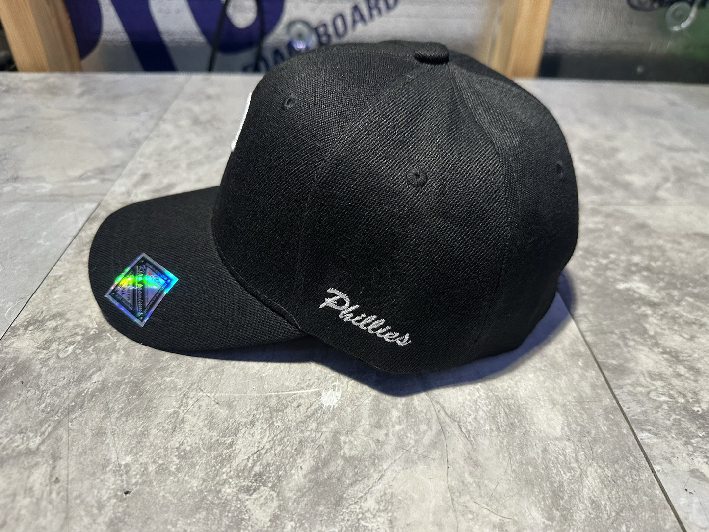 NWT Kipa Premium Old Philadelphia Phillies Black/White P Hat Cap Lid C