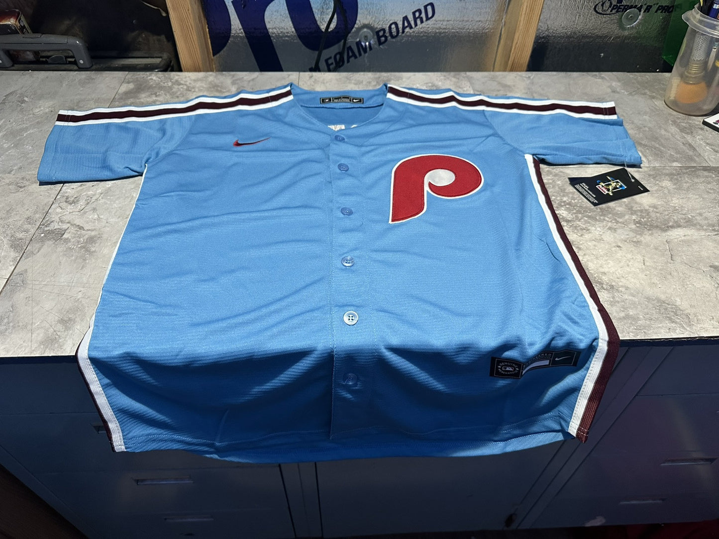 NWT Philadelphia Phillies Powder Blue Trea Turner Jersey Size XLarge