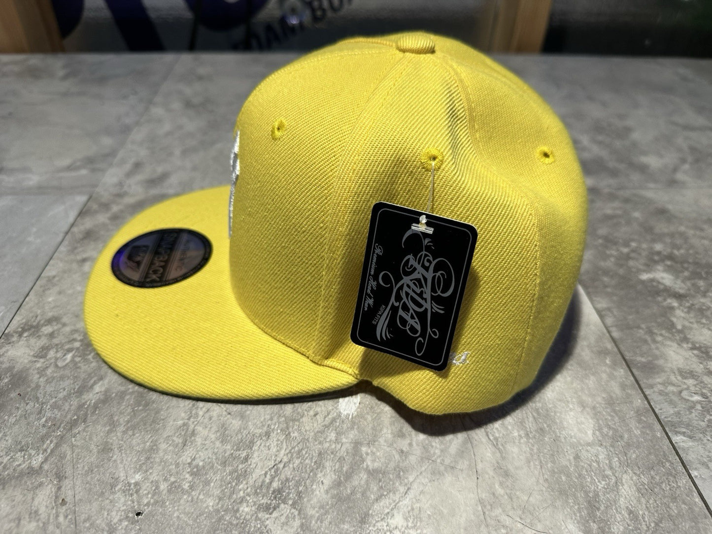 NWT Kipa Premium New York Yankees Yellow/ White NY Hat Cap Lid