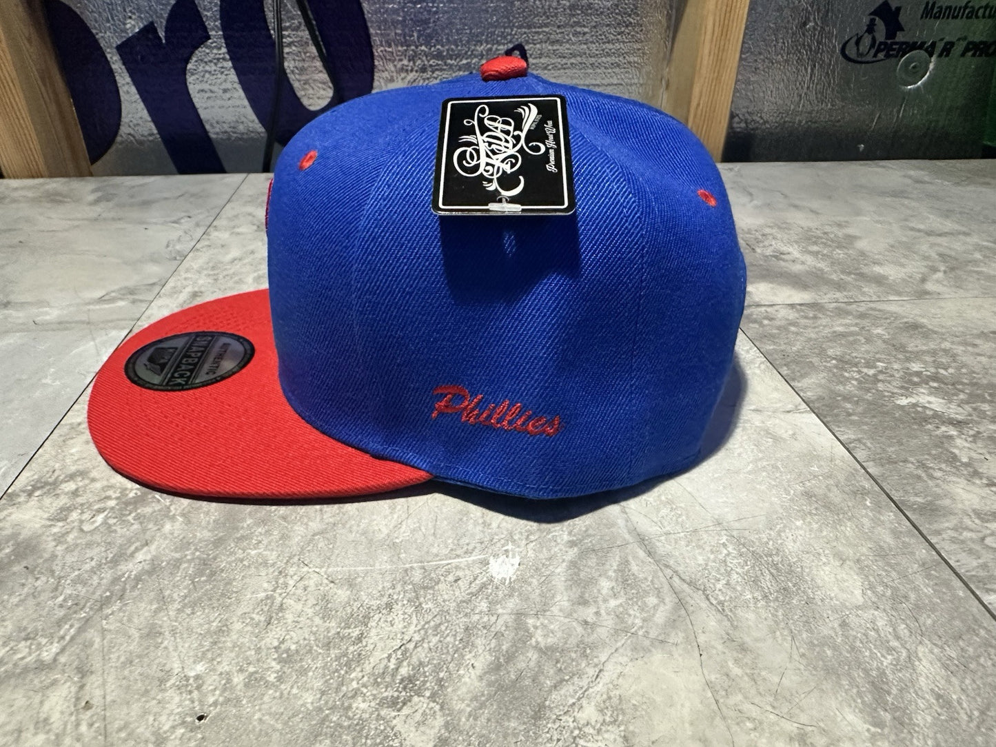NWT Kipa Premium Philadelphia Phillies Blue / Red P/ Red Brim Hat Cap