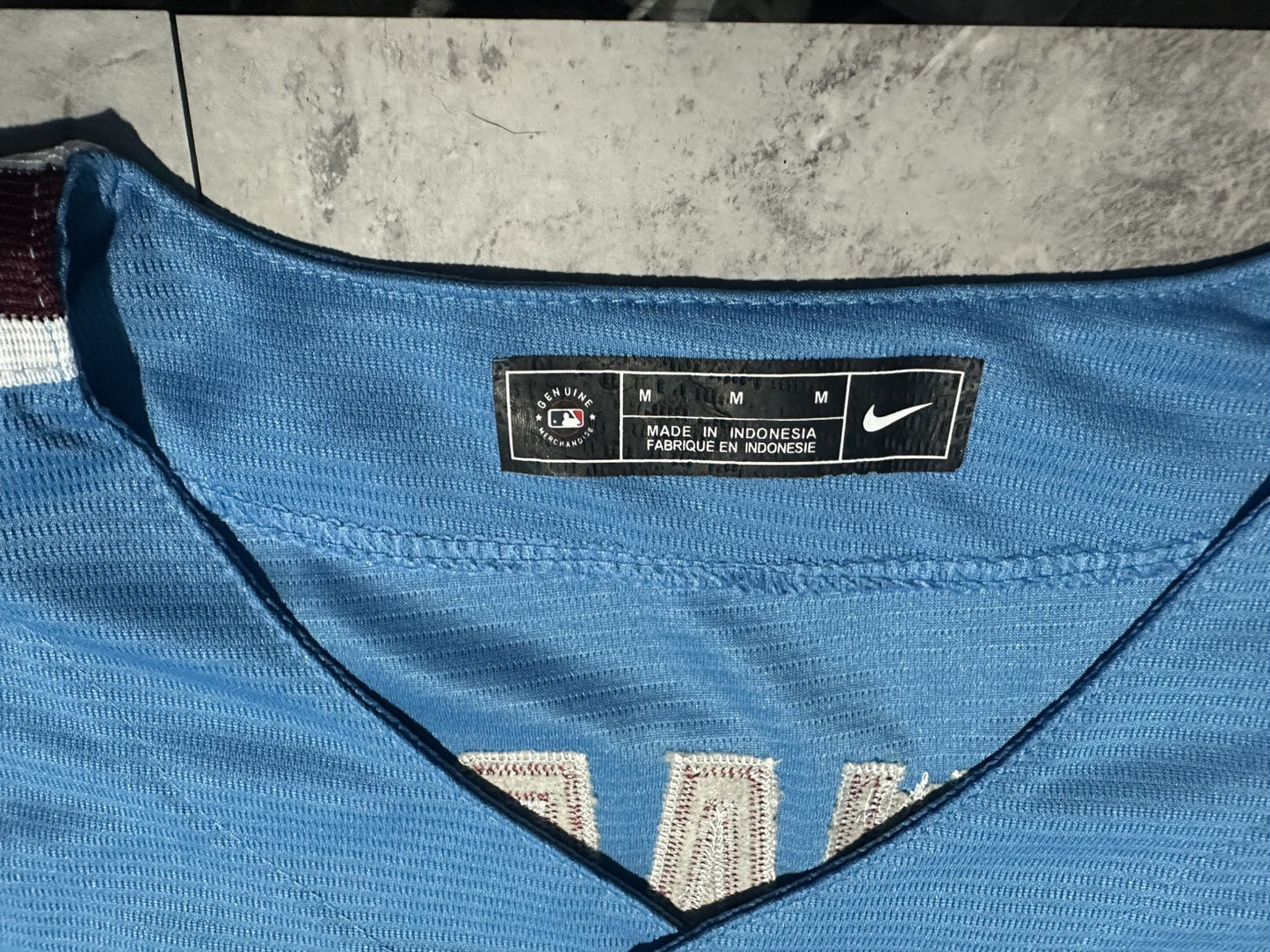NWT Nike Philadelphia Phillies Powder Blue Kyle Schwarber Jersey Size Medium