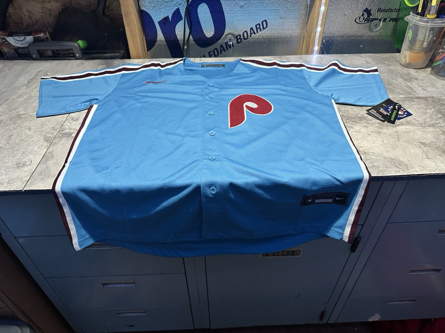 NWT Philadelphia Phillies Powder Blue Bryson Stott Jersey Size 3XL