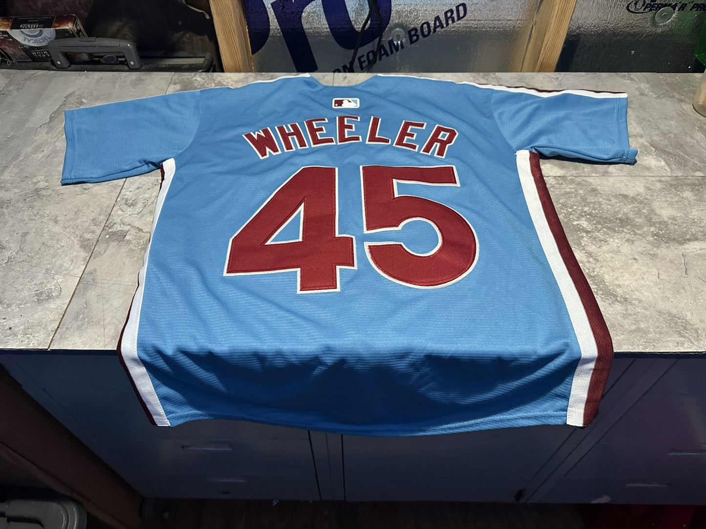 NWOT Men’s Philadelphia Phillies Powder Blue Zach Wheeler Jersey Size Small