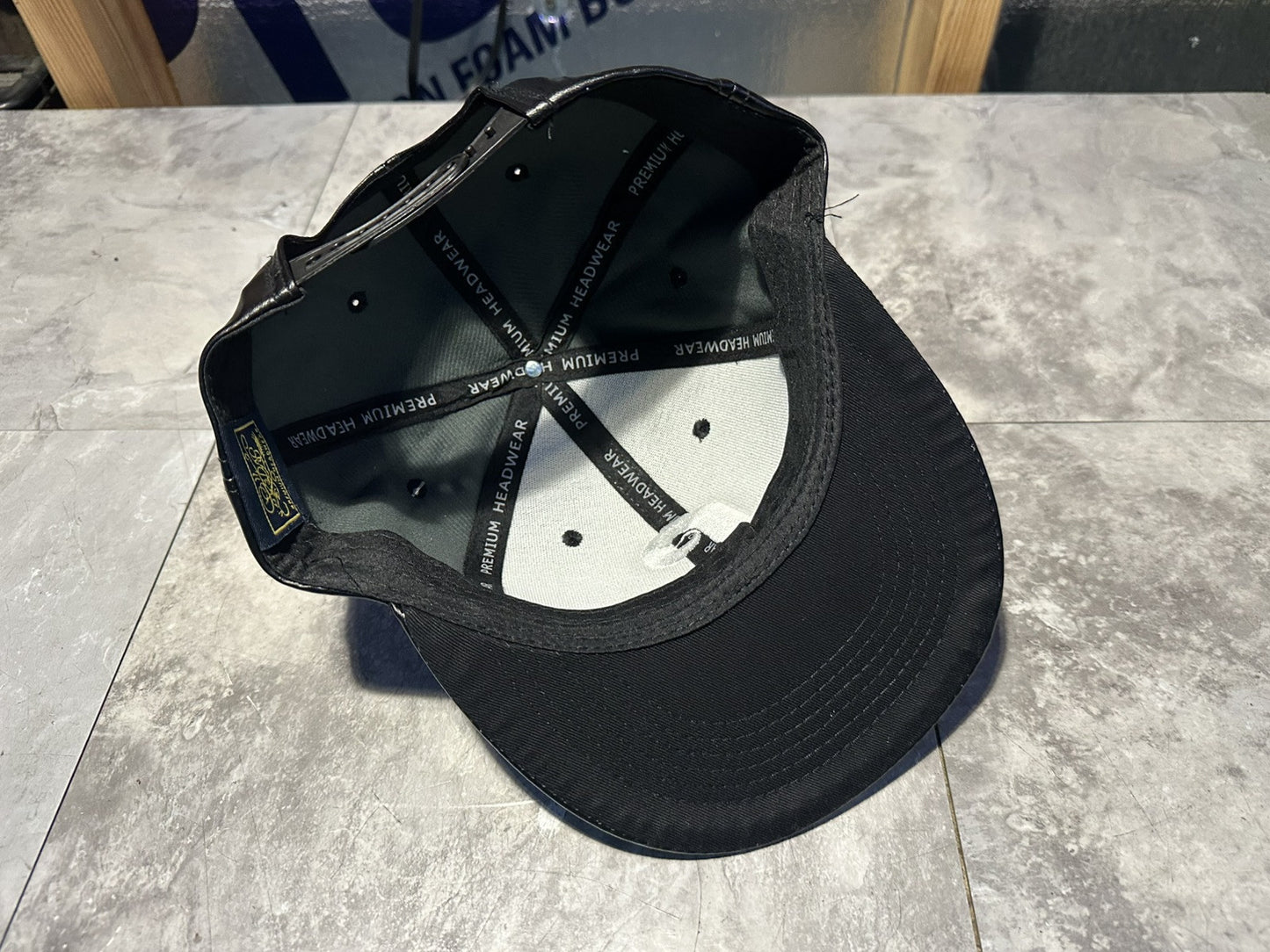 NWT Kipa Premium Philadelphia Phillies Throwback Leather Black Hat White P
