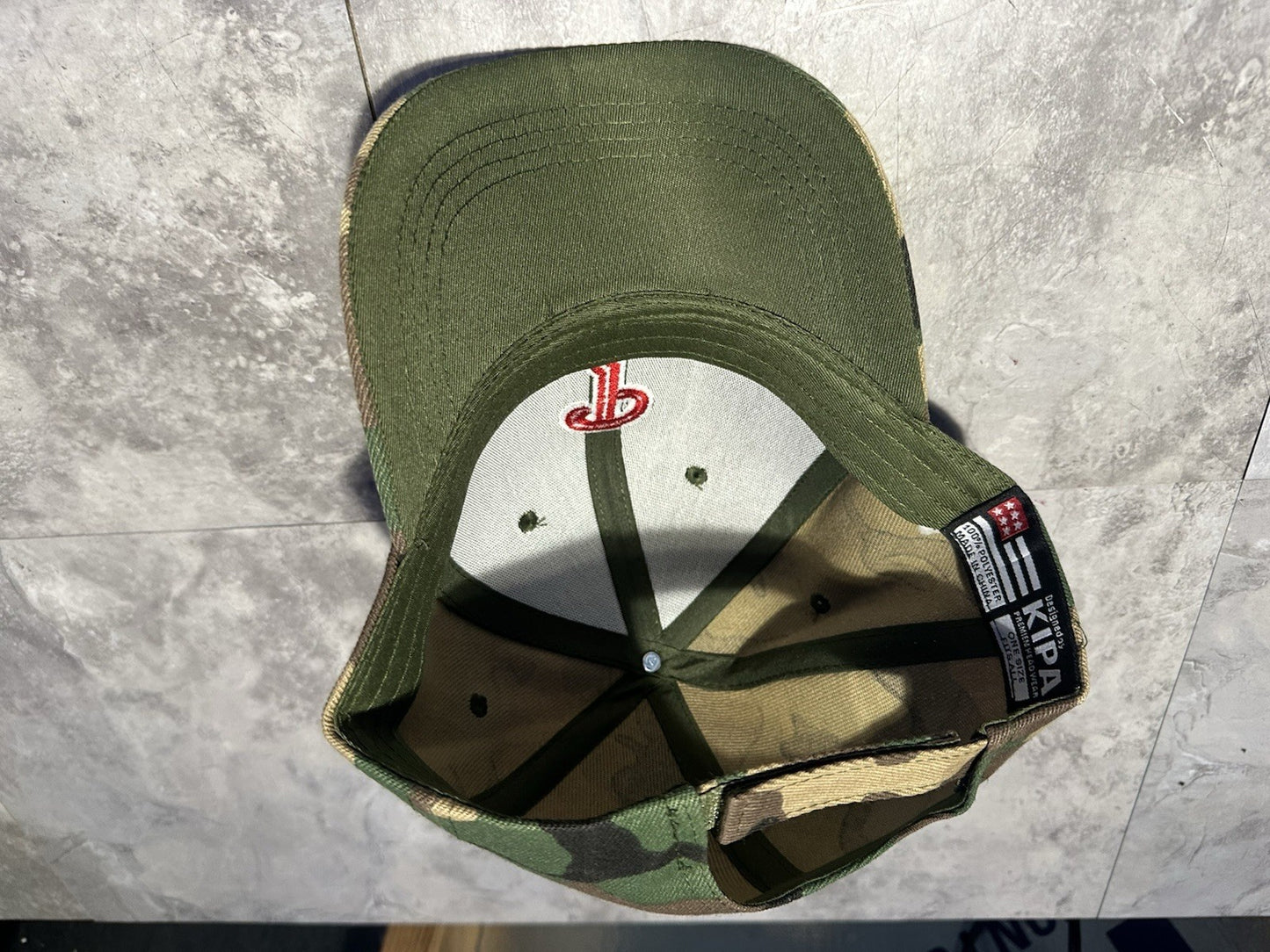 NWT Kipa Premium Philadelphia Phillies Camo/ Red P Curved Brim Hat Cap
