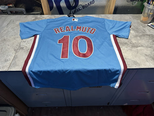 NWT Small Philadelphia Phillies Powder Blue J.T. Realmuto Jersey Size