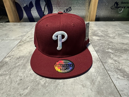 NWT Kipa Premium Philadelphia Phillies Burgundy/ White P Hat Cap Lid