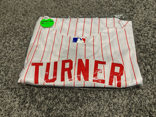 NWT Men’s Trea Turner Phillies Home Pinstripe Jersey XLarge XL