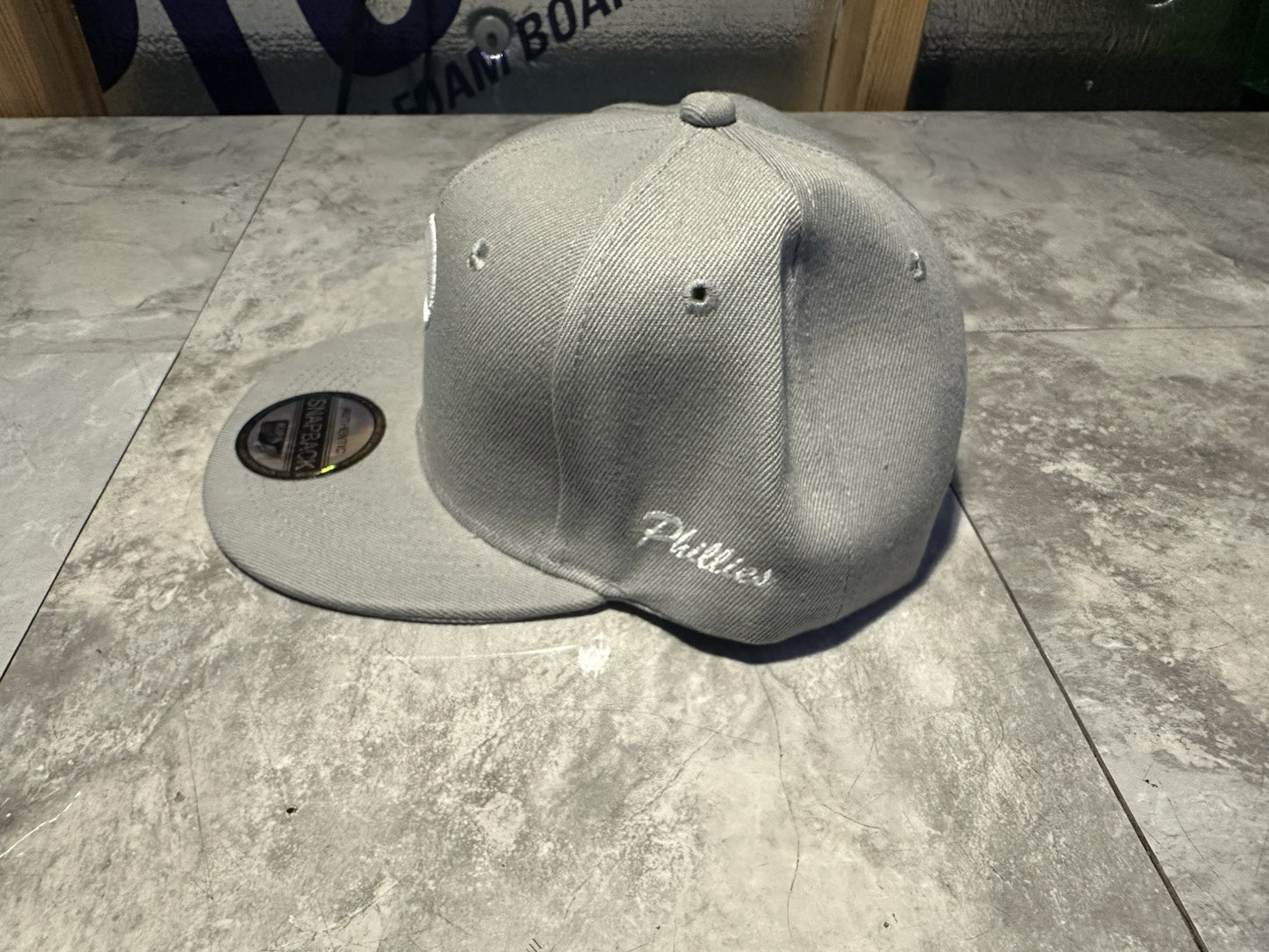 NWT Kipa Premium Philadelphia Phillies Gray/ White Throwback P Hat Cap