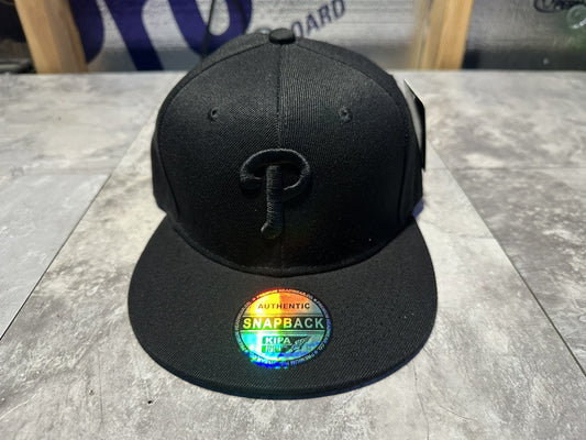 NWT Kipa Premium Philadelphia Phillies Black/ Black Brim Cap Lid