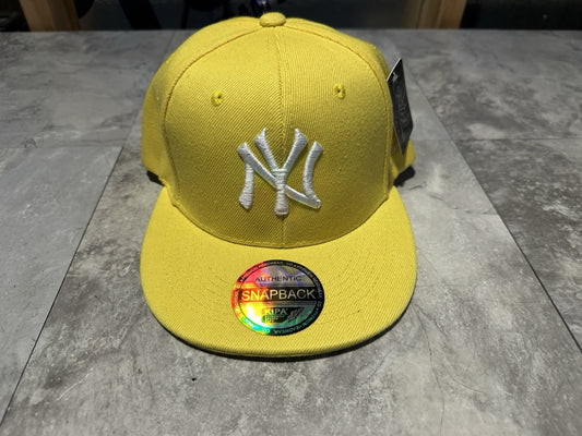 NWT Kipa Premium New York Yankees Yellow/ White NY Hat Cap Lid
